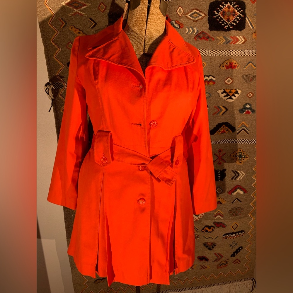 1960’s Sweet “Bay Mist” Ladies Red Trench/Raincoat